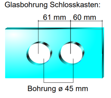Glastürschloss GTS 10 Komplett - Set