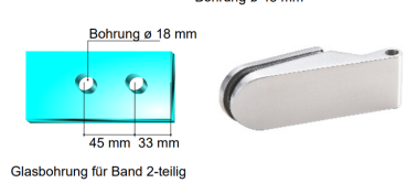 Glastürschloss GTS 10 Komplett - Set