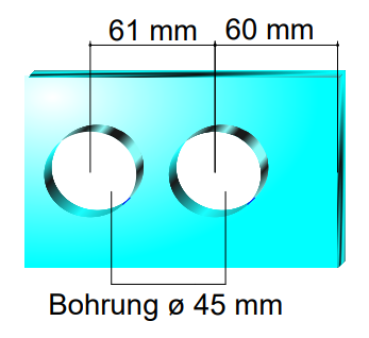 Gegenkasten für Drehtür
