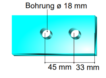Glastürbandpaar 2-teilig