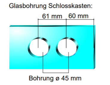 Glastürschloss GTS 40 Komplett - Set