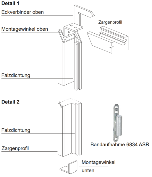 Einbau in Glastrennwand