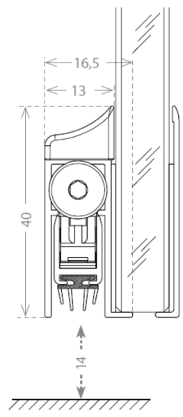 Glastürbodendichtung Modell G
